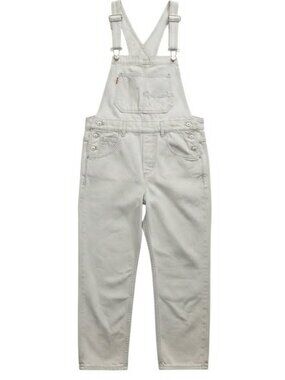 Free People We the Free Good Luck Barrel Denim Overalls Light Wash Size XS